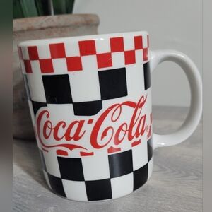 Coca-Cola Checkered Vintage Coffee mug Cup by Gibson Coke 2002